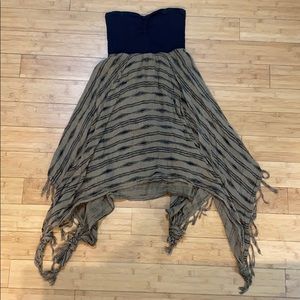 Billabong boho tube top linen dress